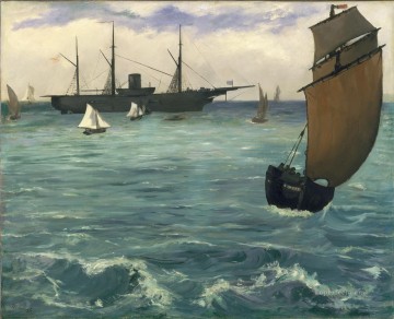 Édouard Manet Painting - Barco pesquero que llega delante del viento Eduard Manet